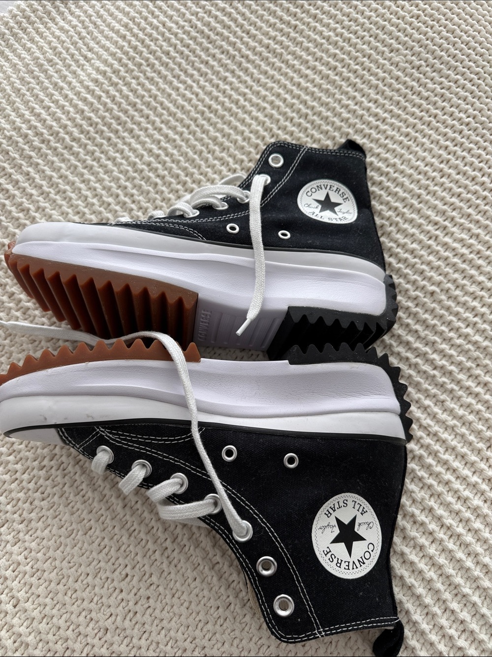 Converse Black & White Kids High-Top Chunky Sole Sneakers